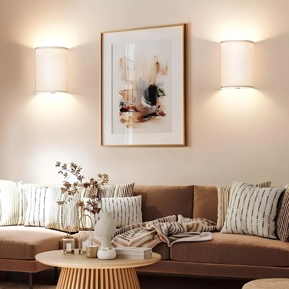 Linen Dimmable Wall Light