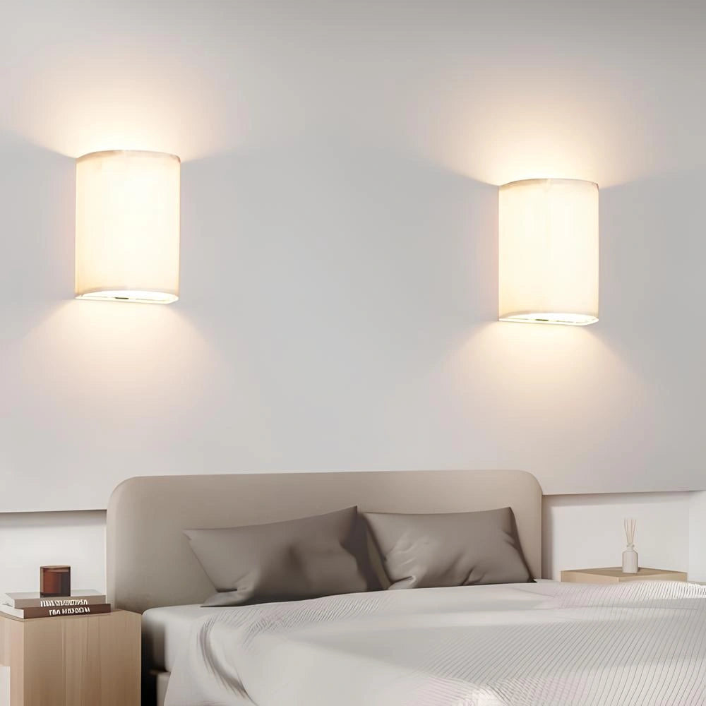 Linen Dimmable Wall Light