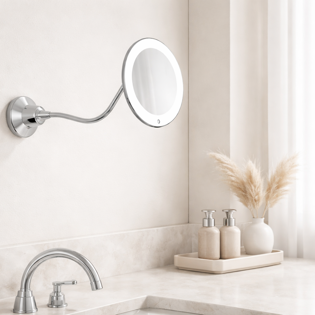 Magnifying LED Makeup Mirror