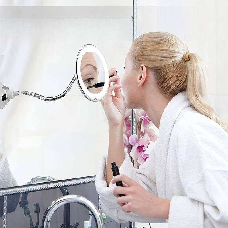 Magnifying LED Makeup Mirror