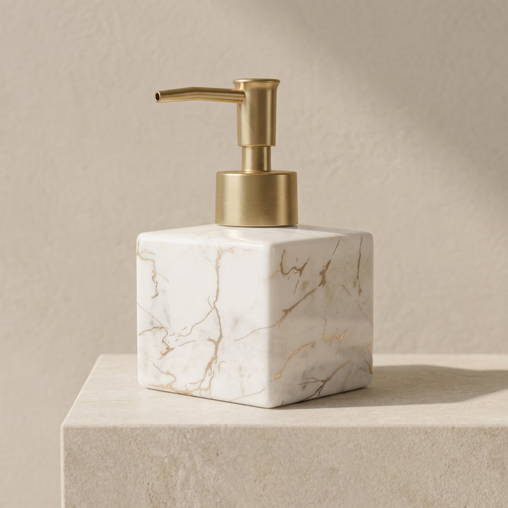 Marble Finish Soap Dispenser