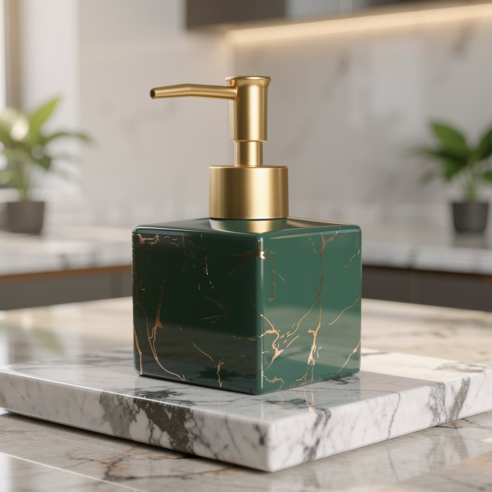 Marble Finish Soap Dispenser