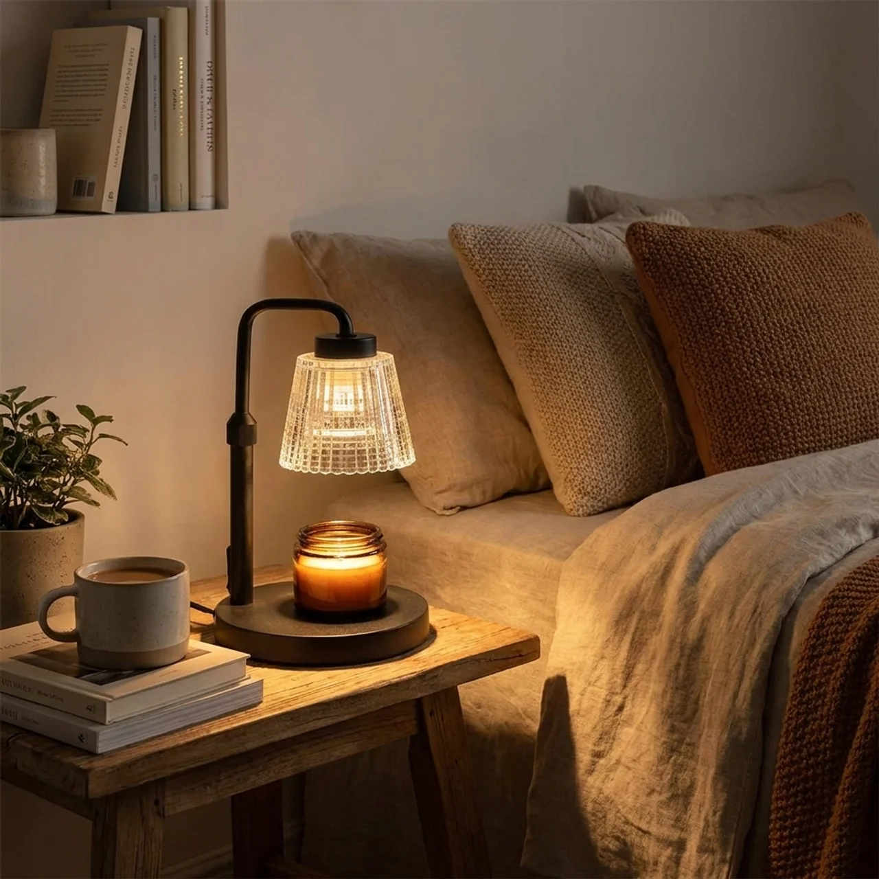 Metal Glass Candle Warmer Dimmable