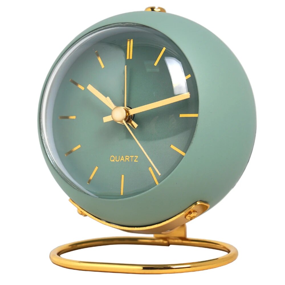 Minimalist Metal Desk Clock With Night Light