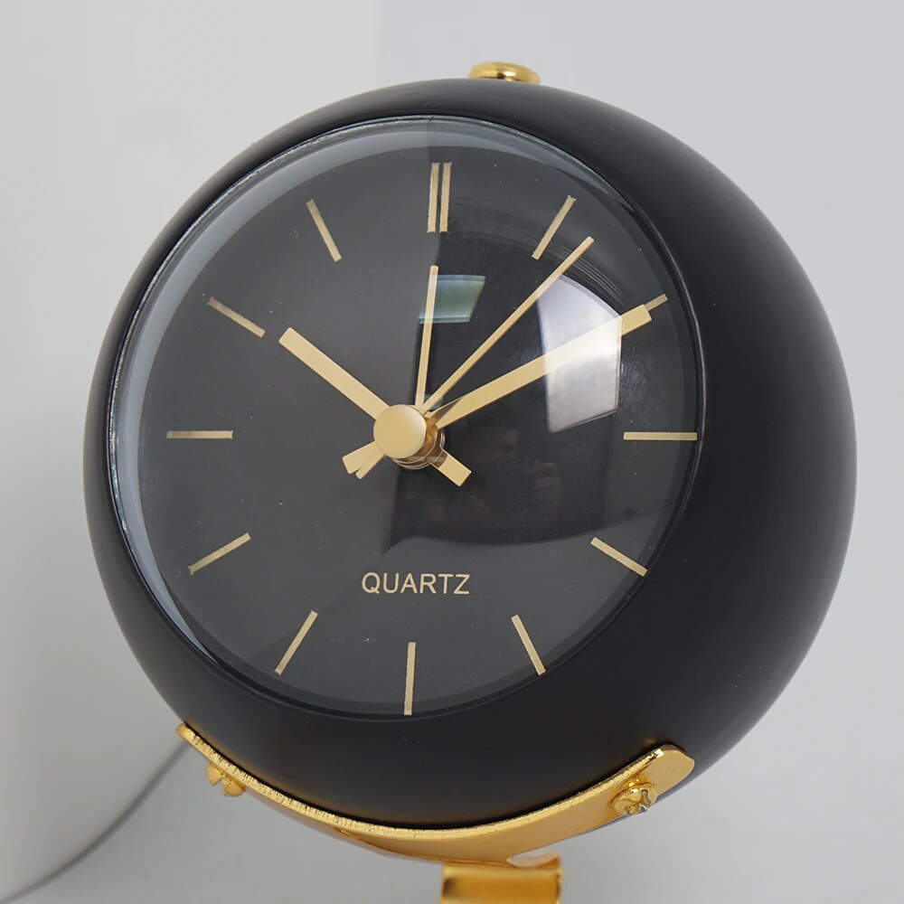 Minimalist Metal Desk Clock With Night Light