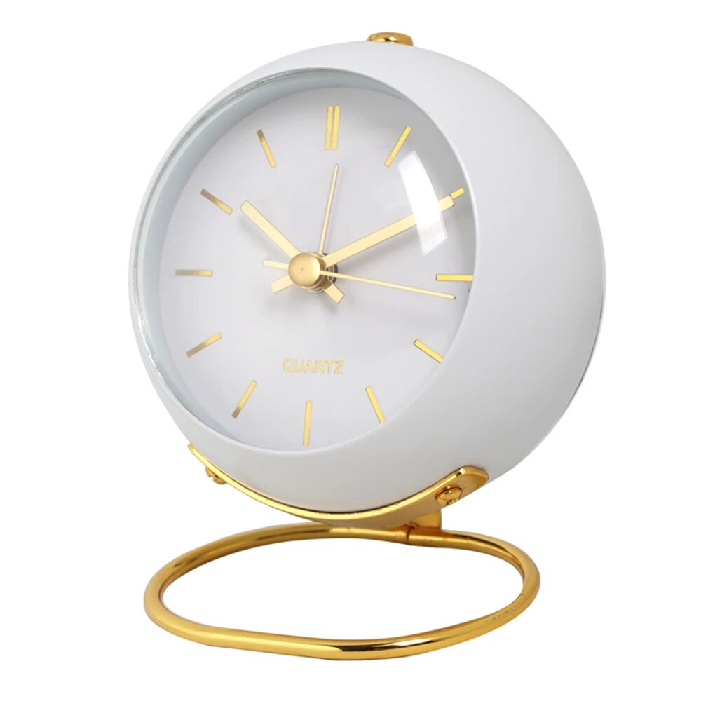 Minimalist Metal Desk Clock With Night Light