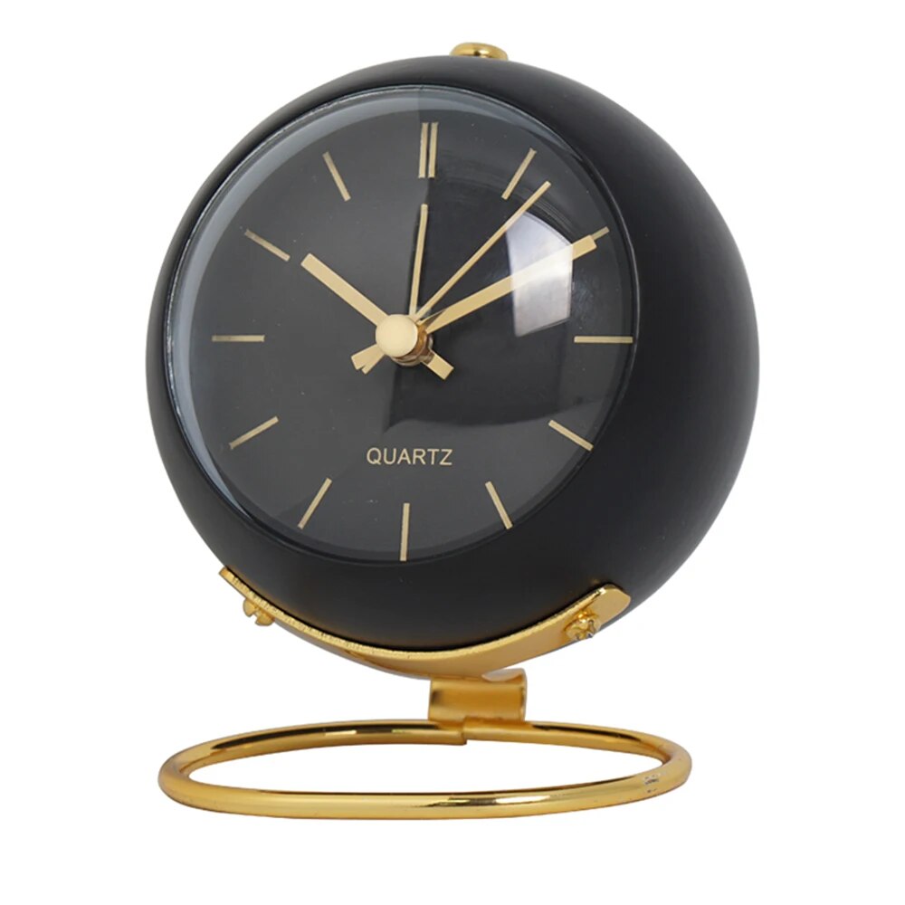 Minimalist Metal Desk Clock With Night Light