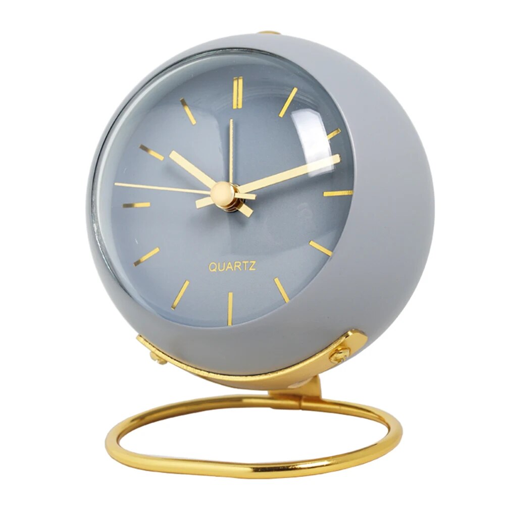 Minimalist Metal Desk Clock With Night Light