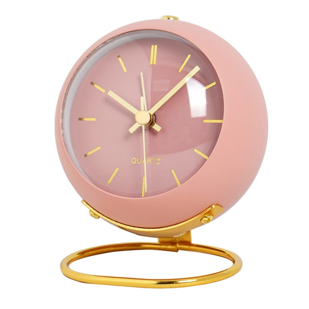 Minimalist Metal Desk Clock With Night Light