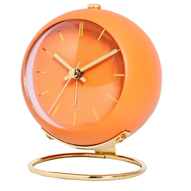 Minimalist Metal Desk Clock With Night Light