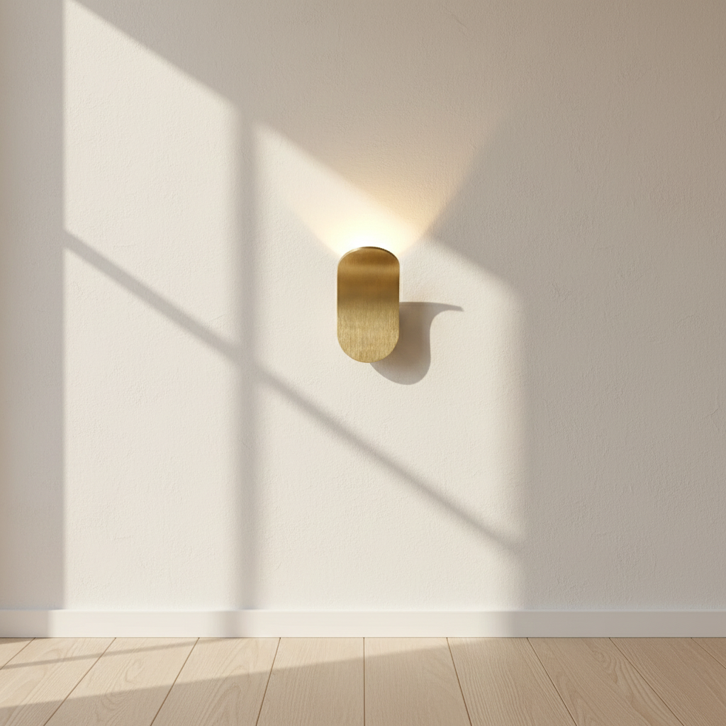 Minimalist Wall Lamp With Brushed Finish