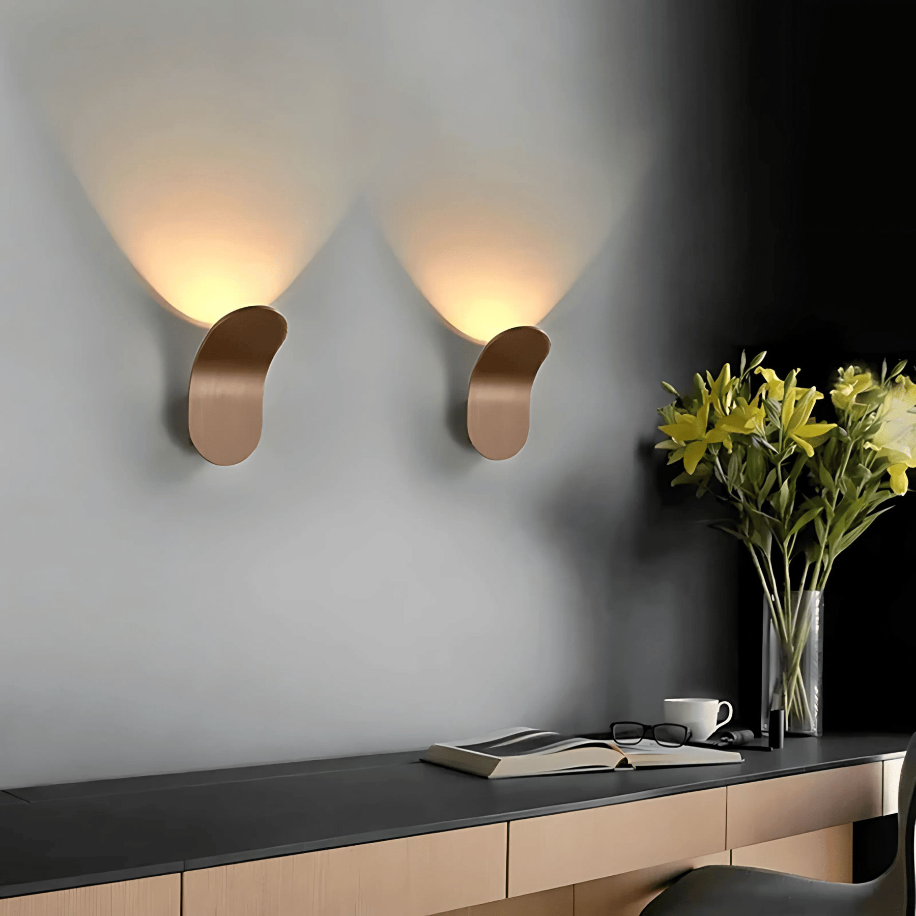 Minimalist Wall Lamp With Brushed Finish