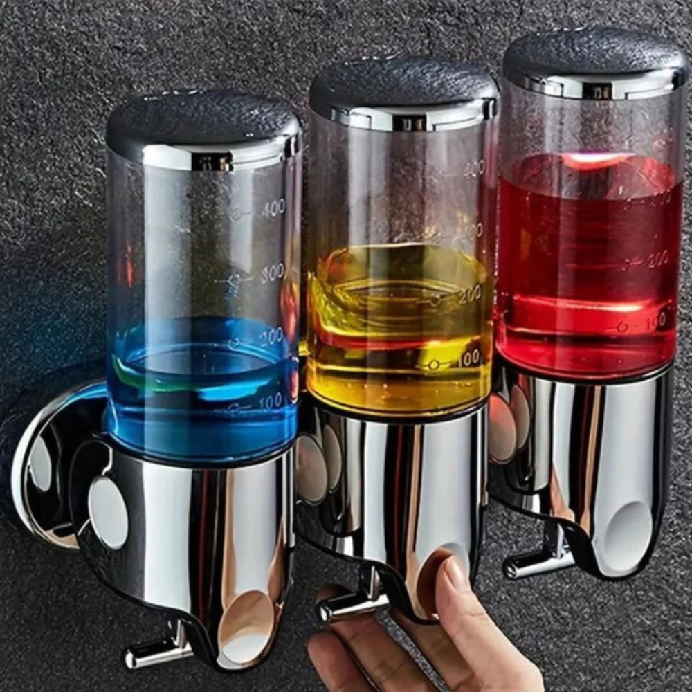 Modern 3 Chamber Wall Mounted Soap Dispenser