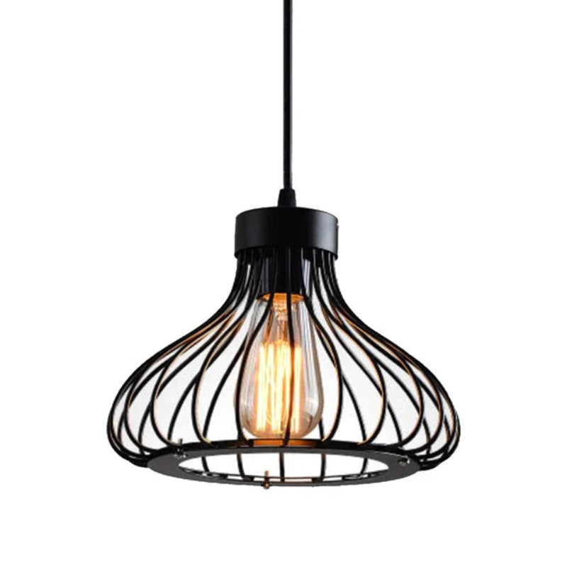 Modern Black Metal Adjustable Pendant Light