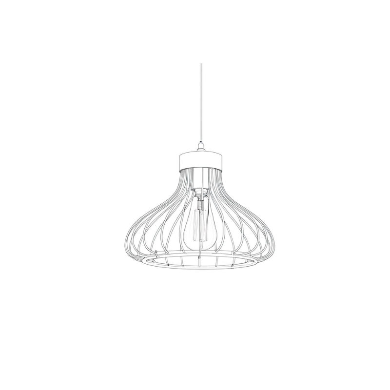 Modern Black Metal Adjustable Pendant Light