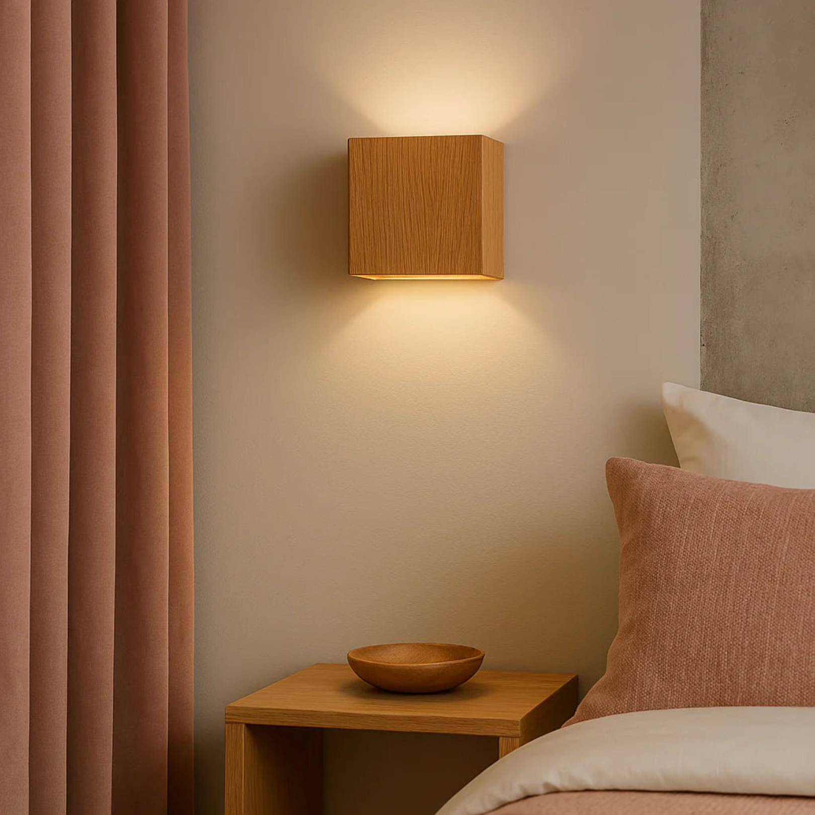 Modern Cube Sconce With Integrated Led