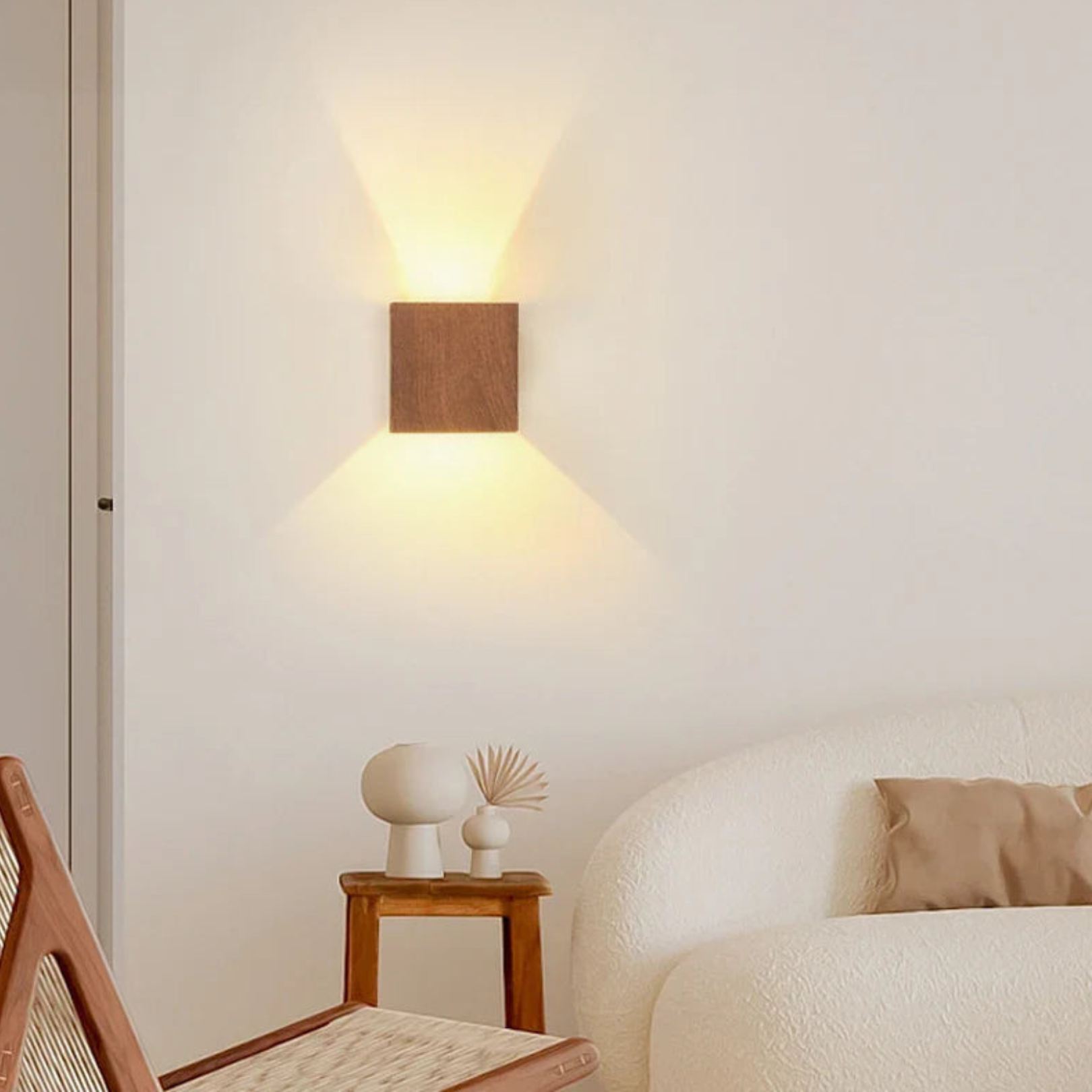 Modern Cube Sconce With Integrated Led