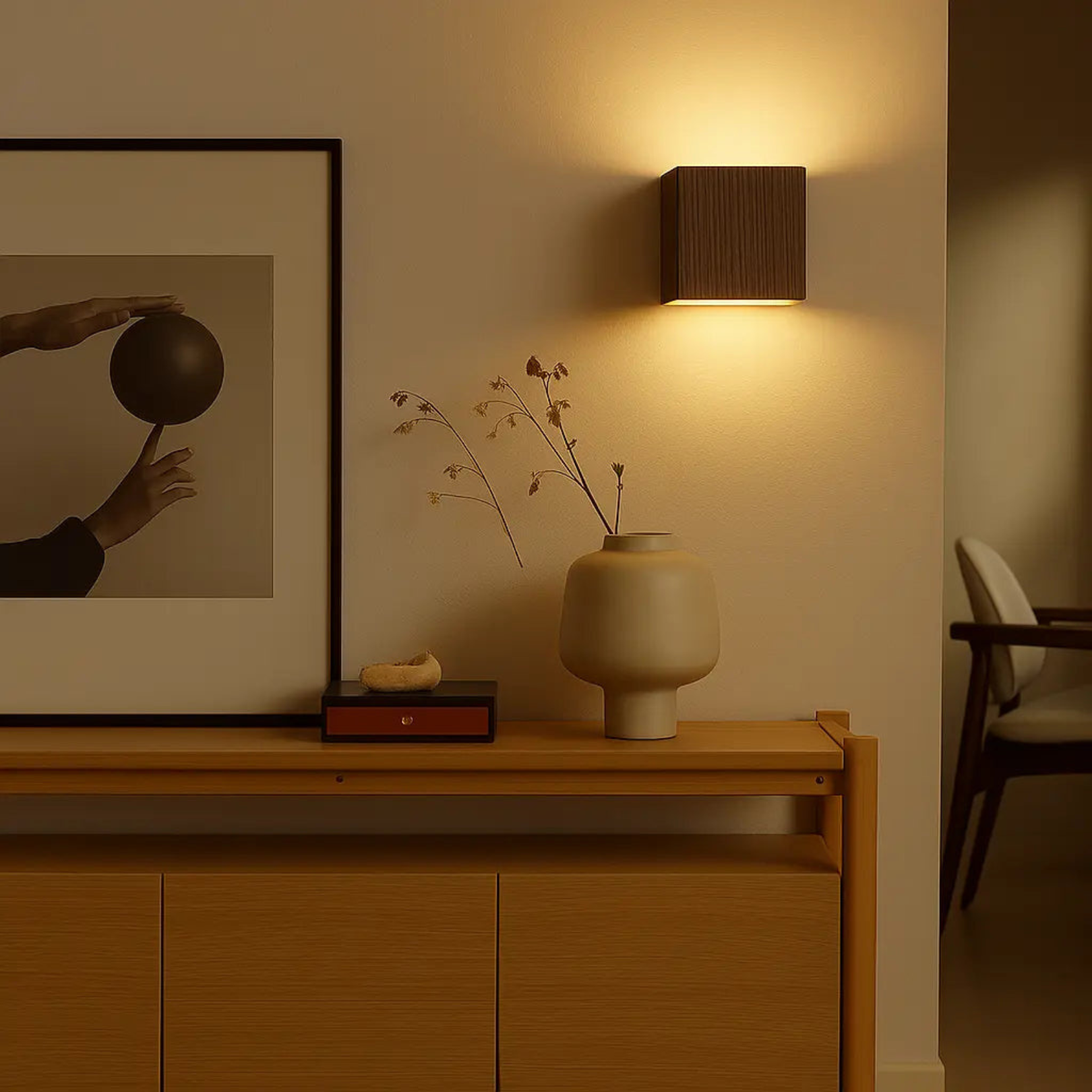 Modern Cube Sconce With Integrated Led