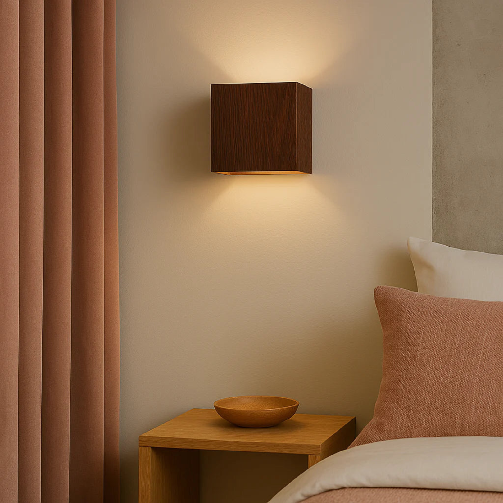 Modern Cube Sconce With Integrated Led