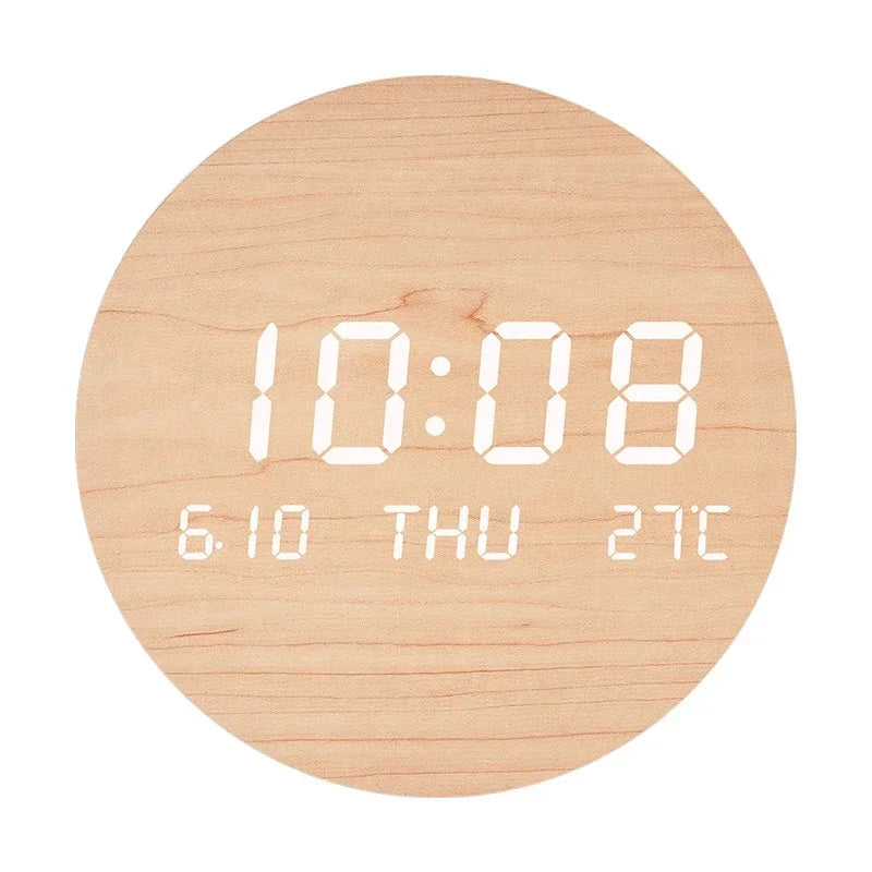 Modern LED Digital Wall Clock With Temperature