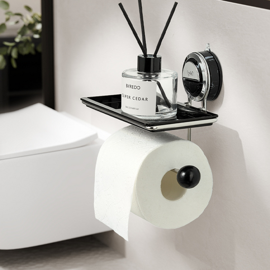 Modern Suction Mount Holder With Wood-Grain