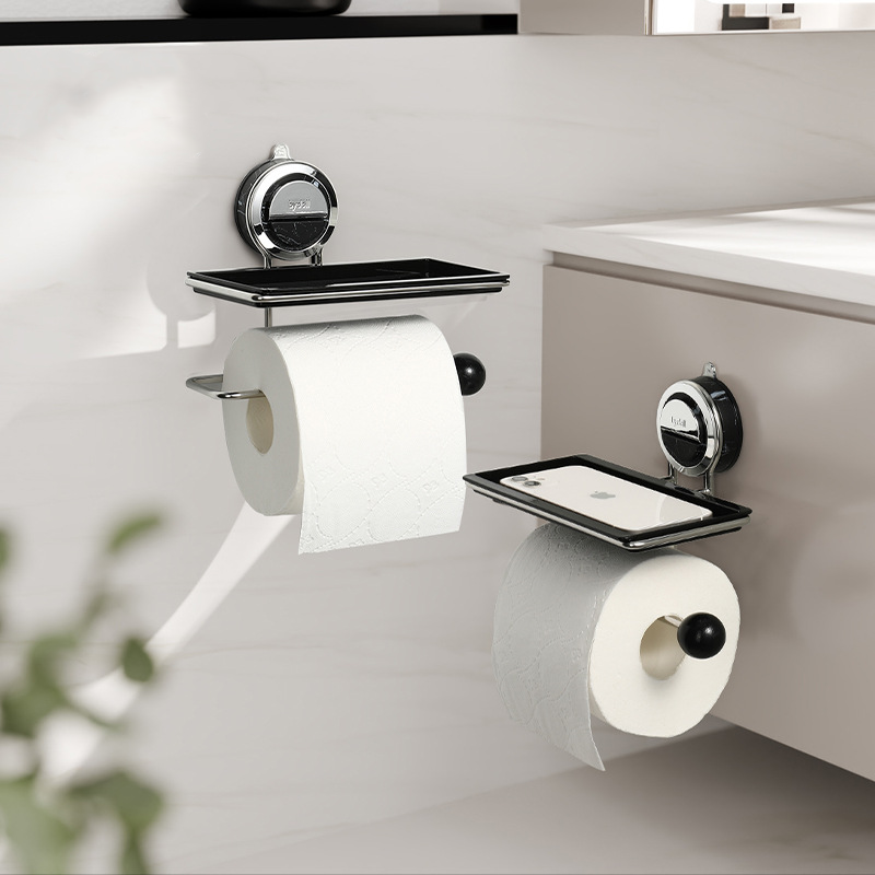 Modern Suction Mount Holder With Wood-Grain