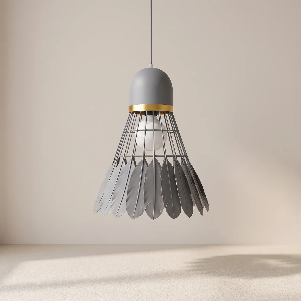 Modern Wood Pendant Light With Painted Finish