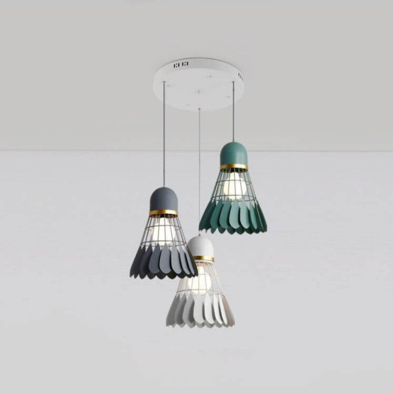 Modern Wood Pendant Light With Painted Finish