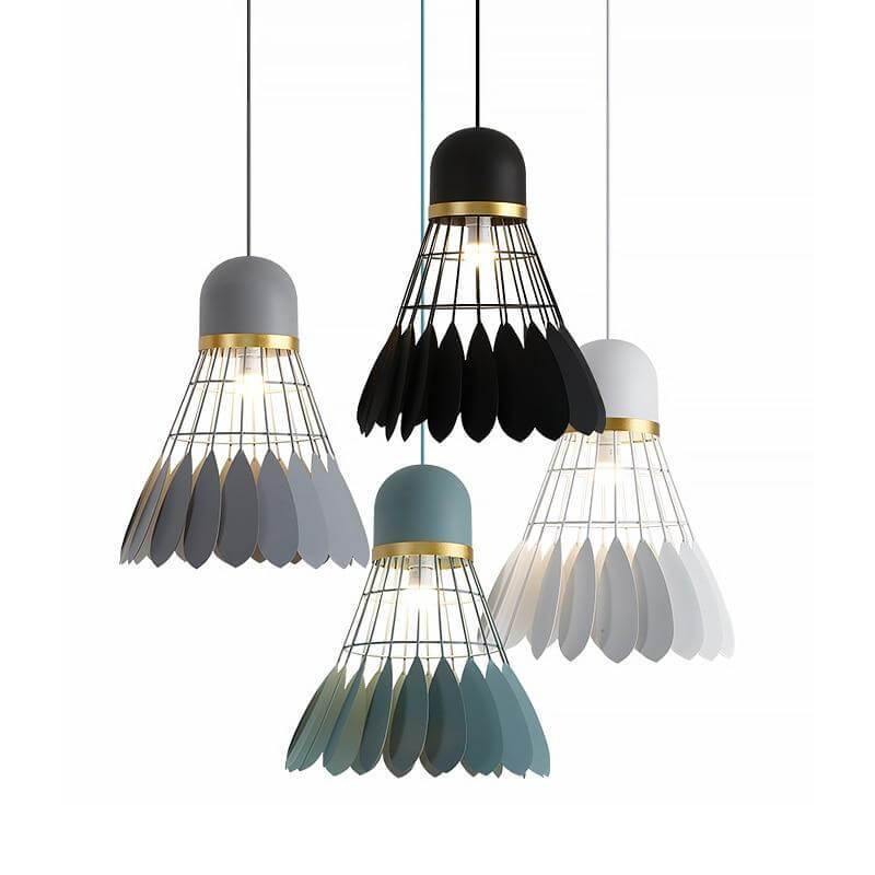Modern Wood Pendant Light With Painted Finish