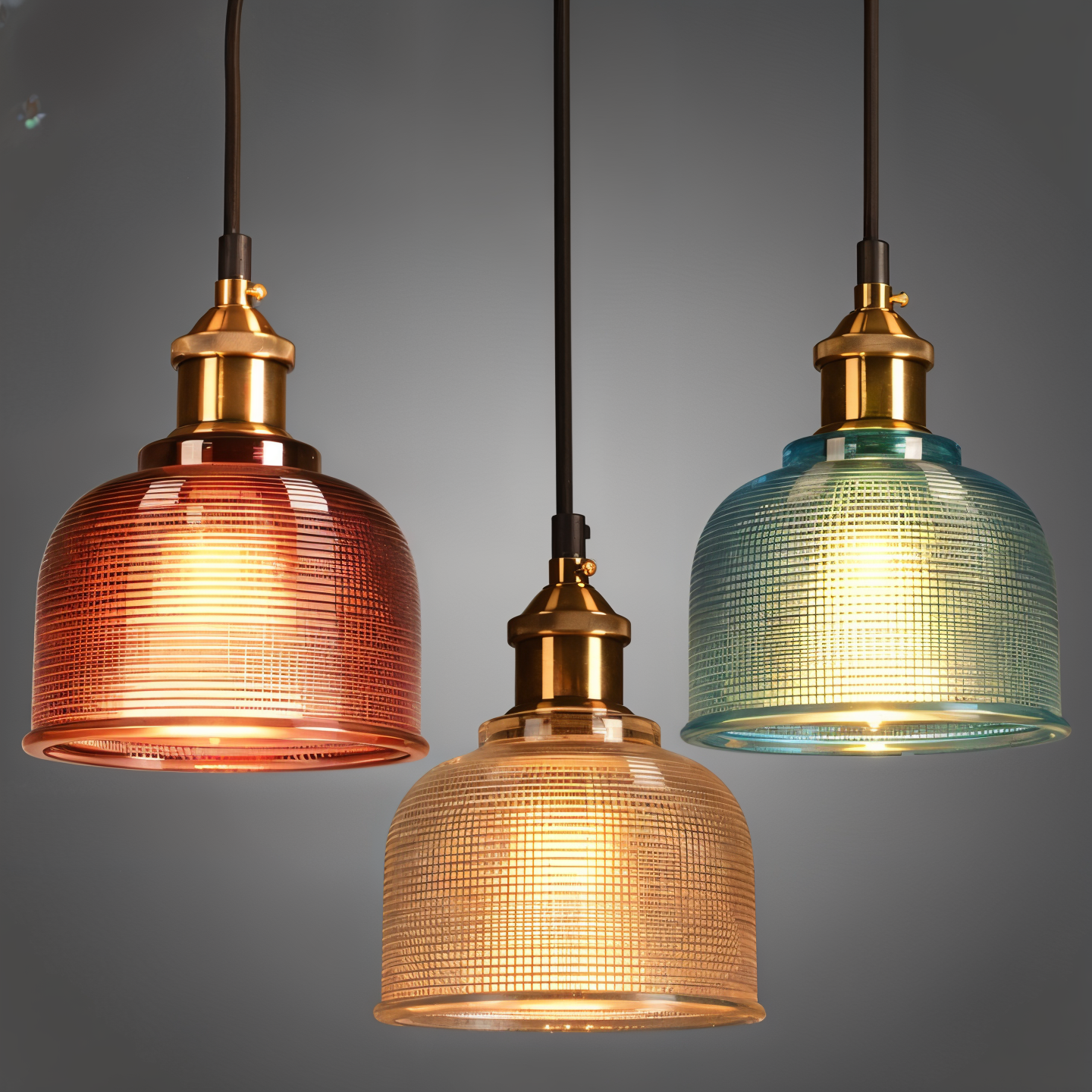 Mouth-Blown Glass Flower Pendant Light
