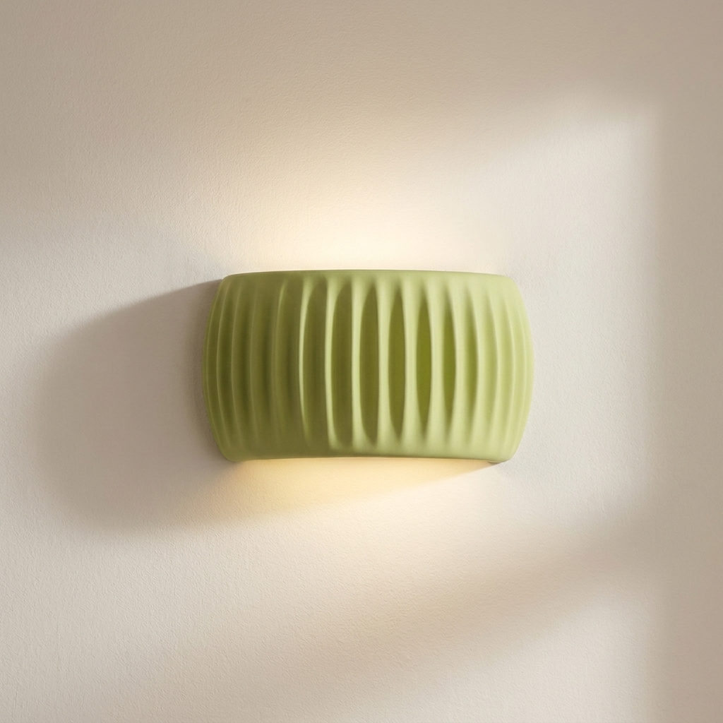 Ribbed Cylinder Wall Light