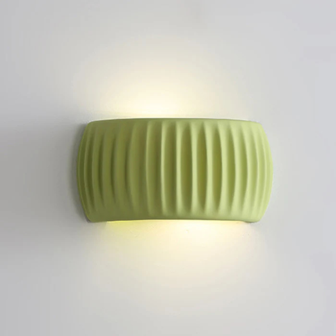 Ribbed Cylinder Wall Light