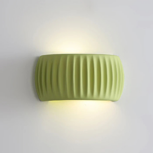 Ribbed Cylinder Wall Light