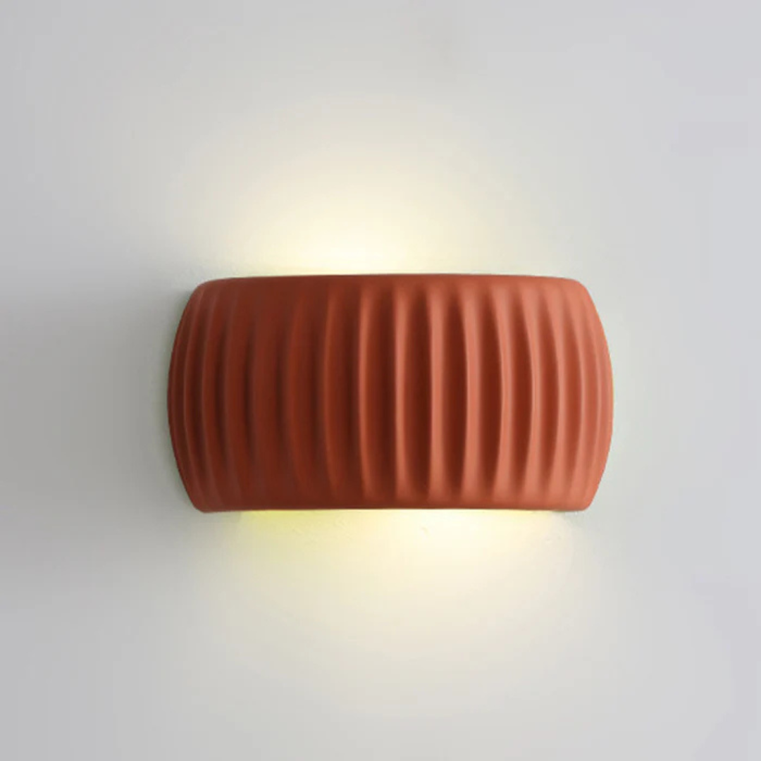 Ribbed Cylinder Wall Light