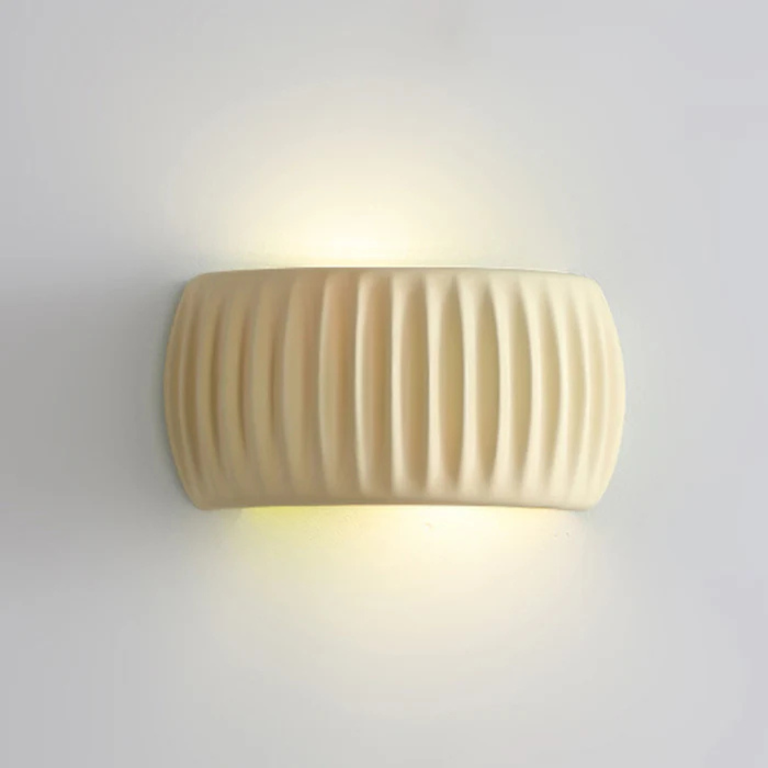 Ribbed Cylinder Wall Light