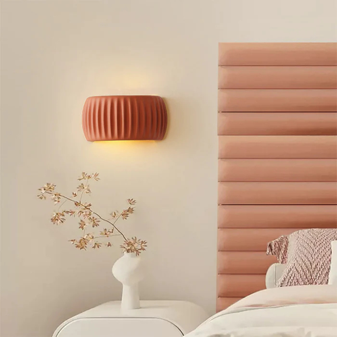 Ribbed Cylinder Wall Light