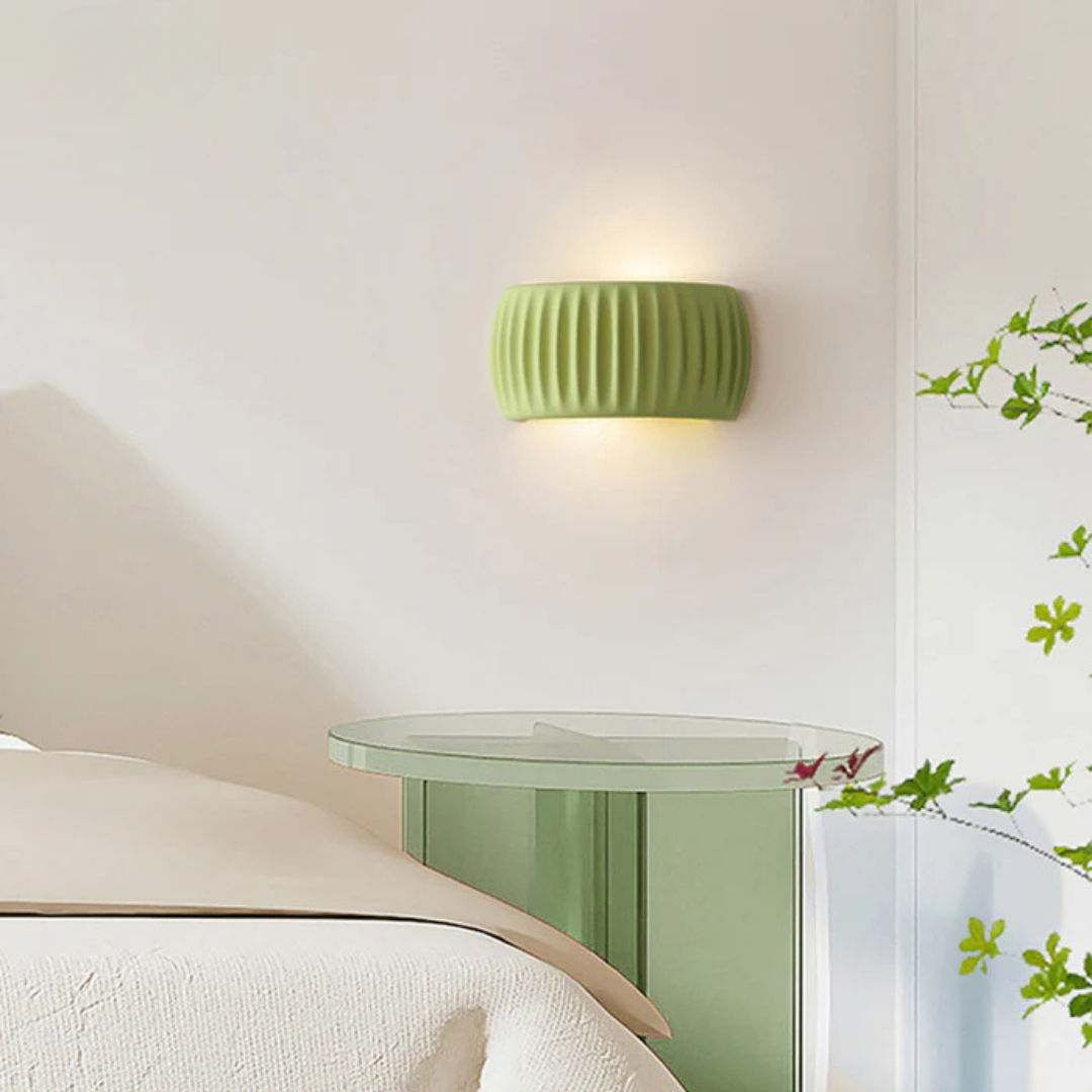 Ribbed Cylinder Wall Light
