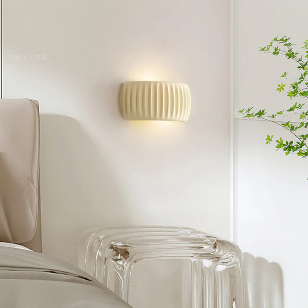 Ribbed Cylinder Wall Light