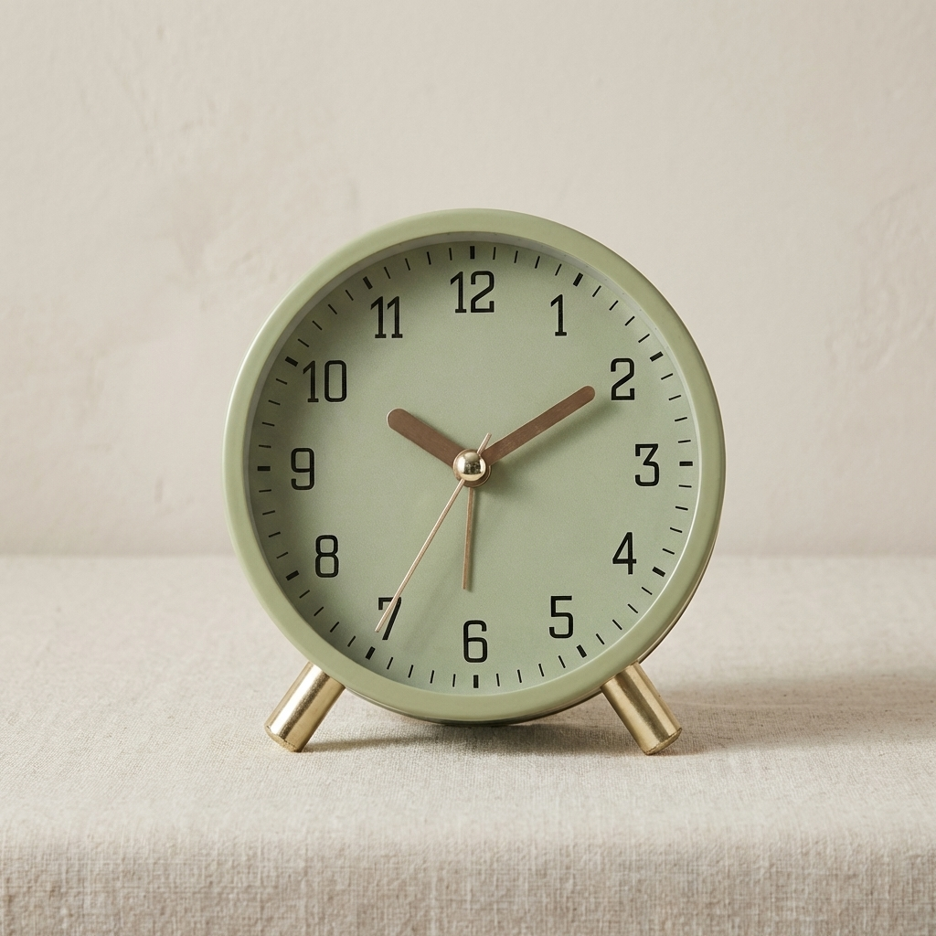 Scandinavian Table Clock Silent Movement