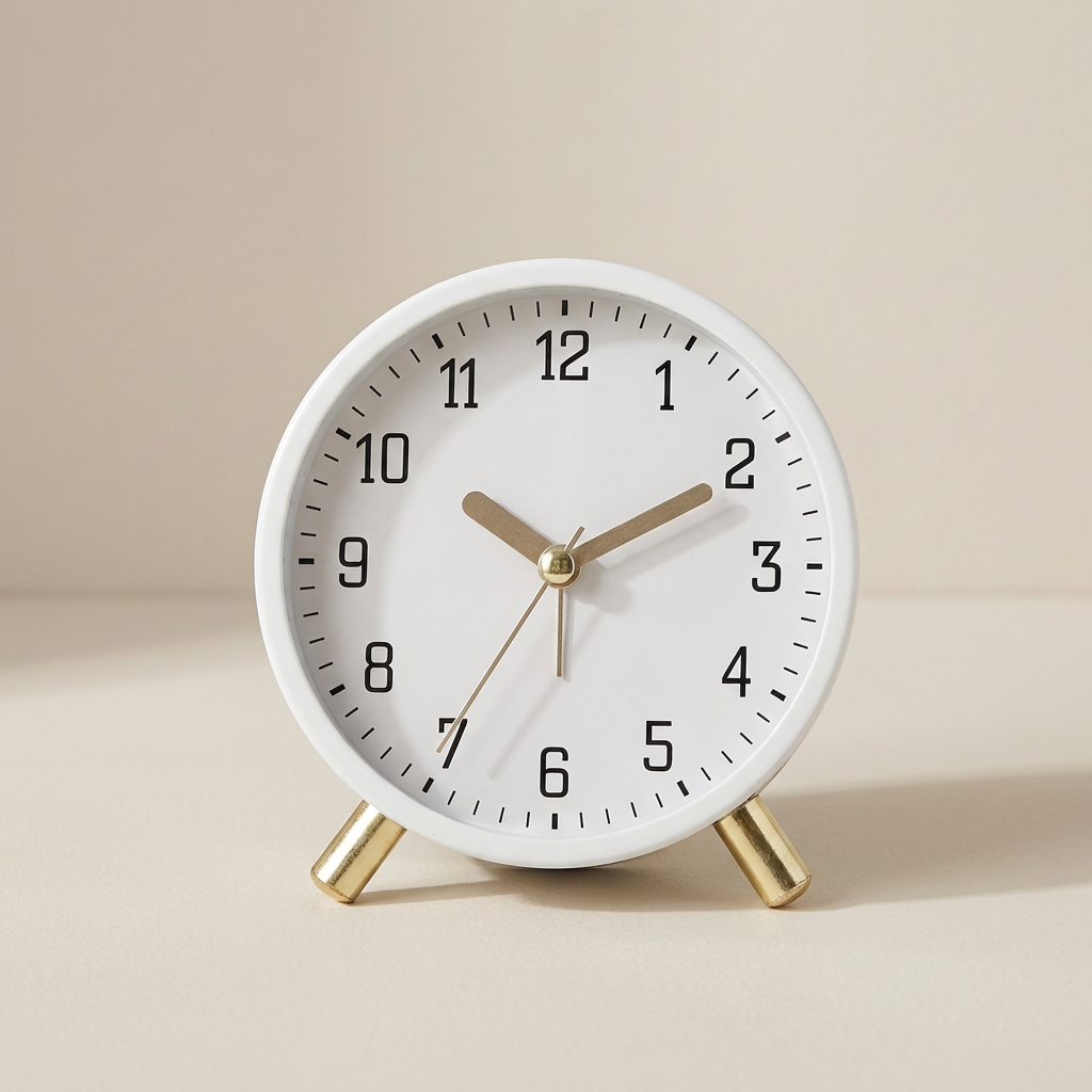 Scandinavian Table Clock Silent Movement