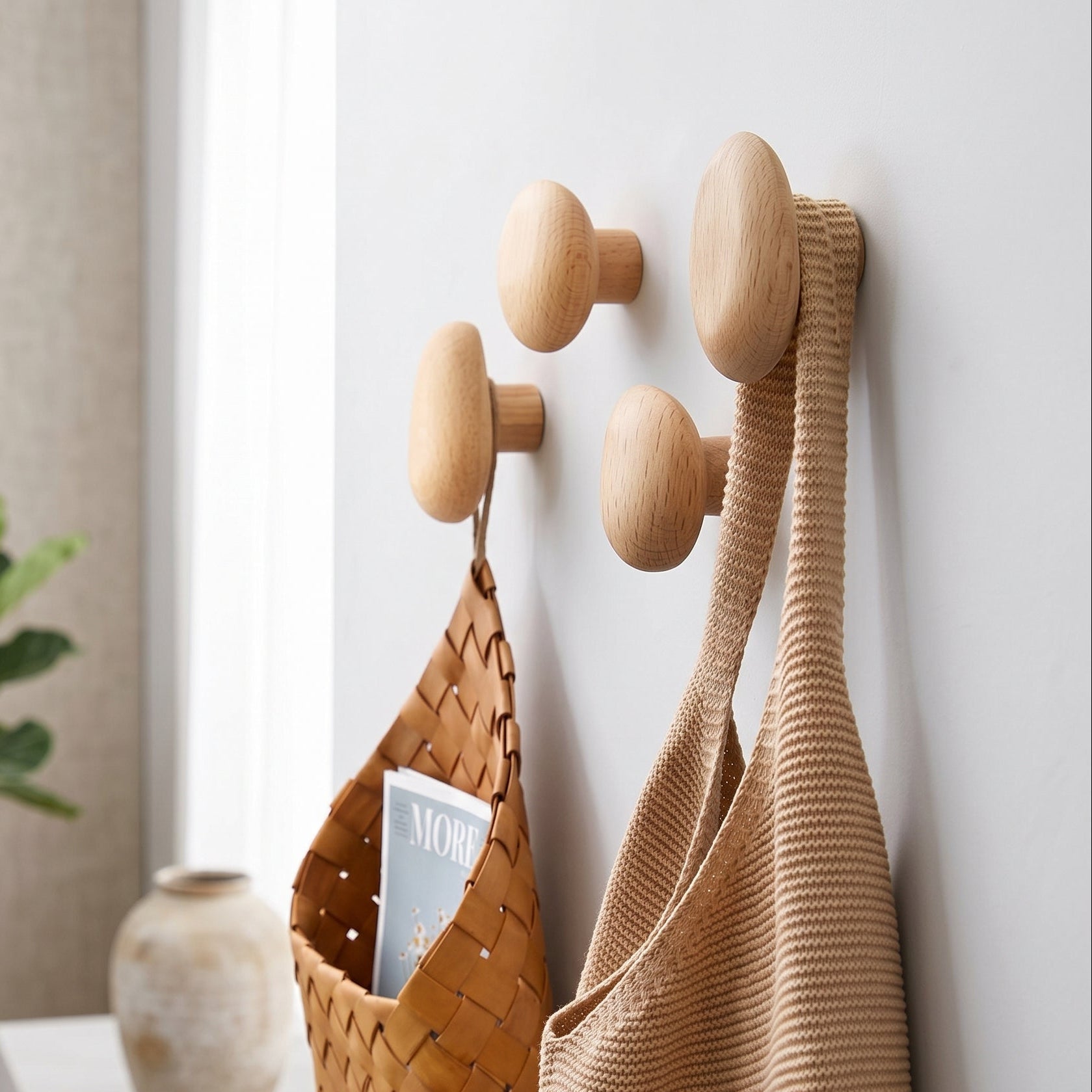 Scandinavian Wall Hooks Pebble Shape