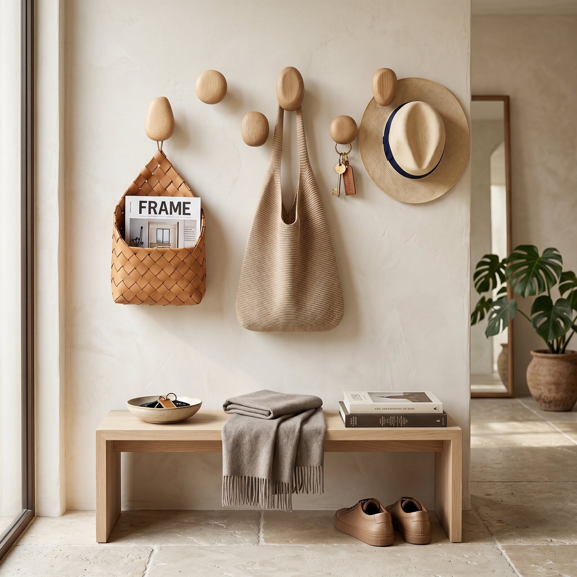 Scandinavian Wall Hooks Pebble Shape