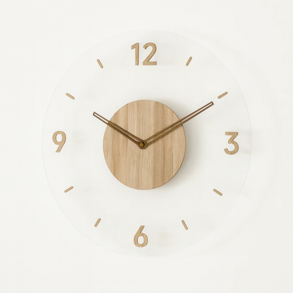 Scandinavian Wood Print Wall Clock