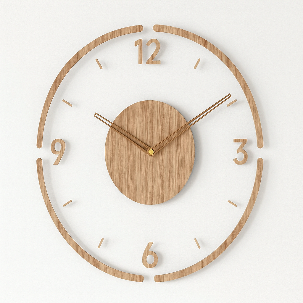 Scandinavian Wood Print Wall Clock