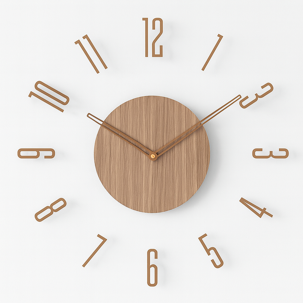 Scandinavian Wood Print Wall Clock