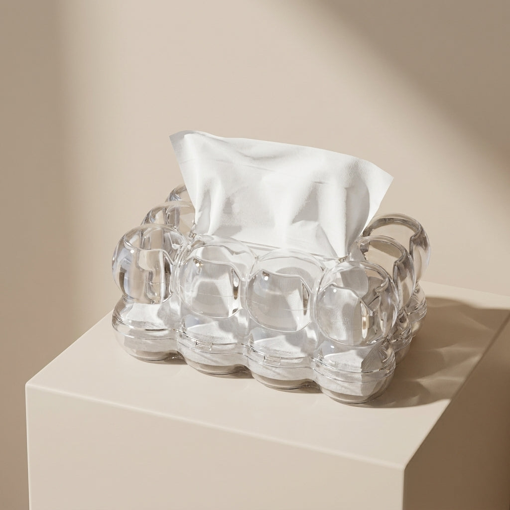 Sculptural Bubble Design Tissue Box Cover