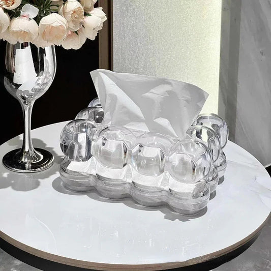 Sculptural Bubble Design Tissue Box Cover