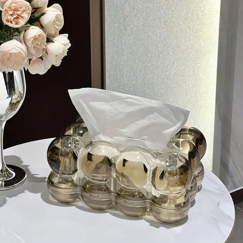 Sculptural Bubble Design Tissue Box Cover
