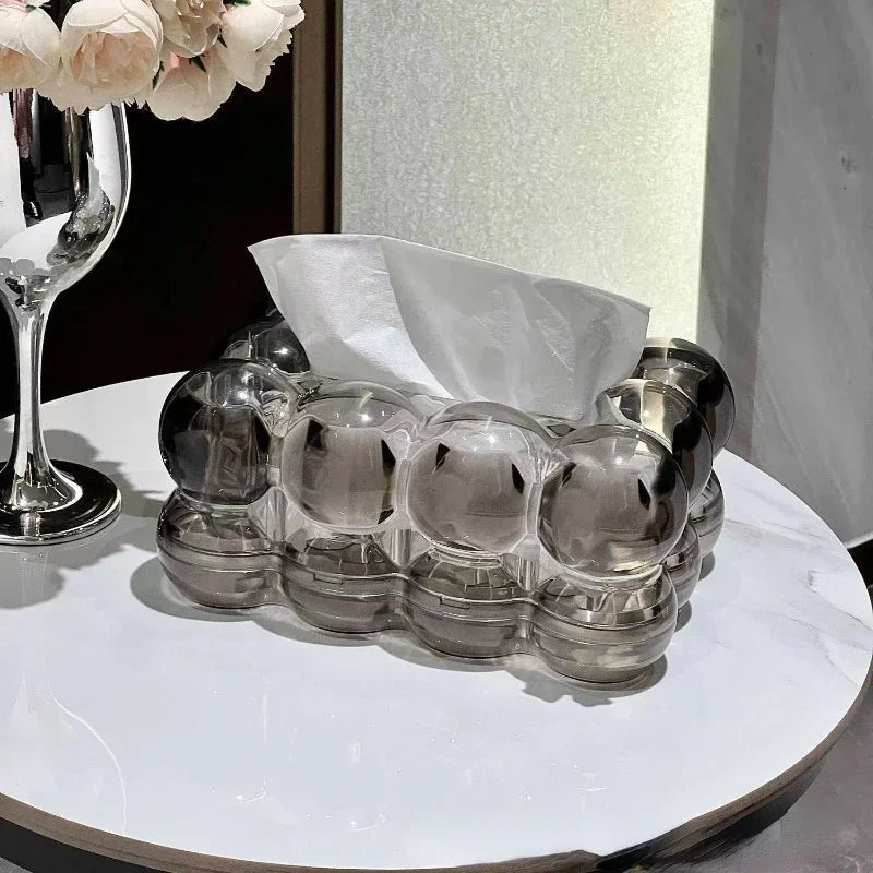 Sculptural Bubble Design Tissue Box Cover
