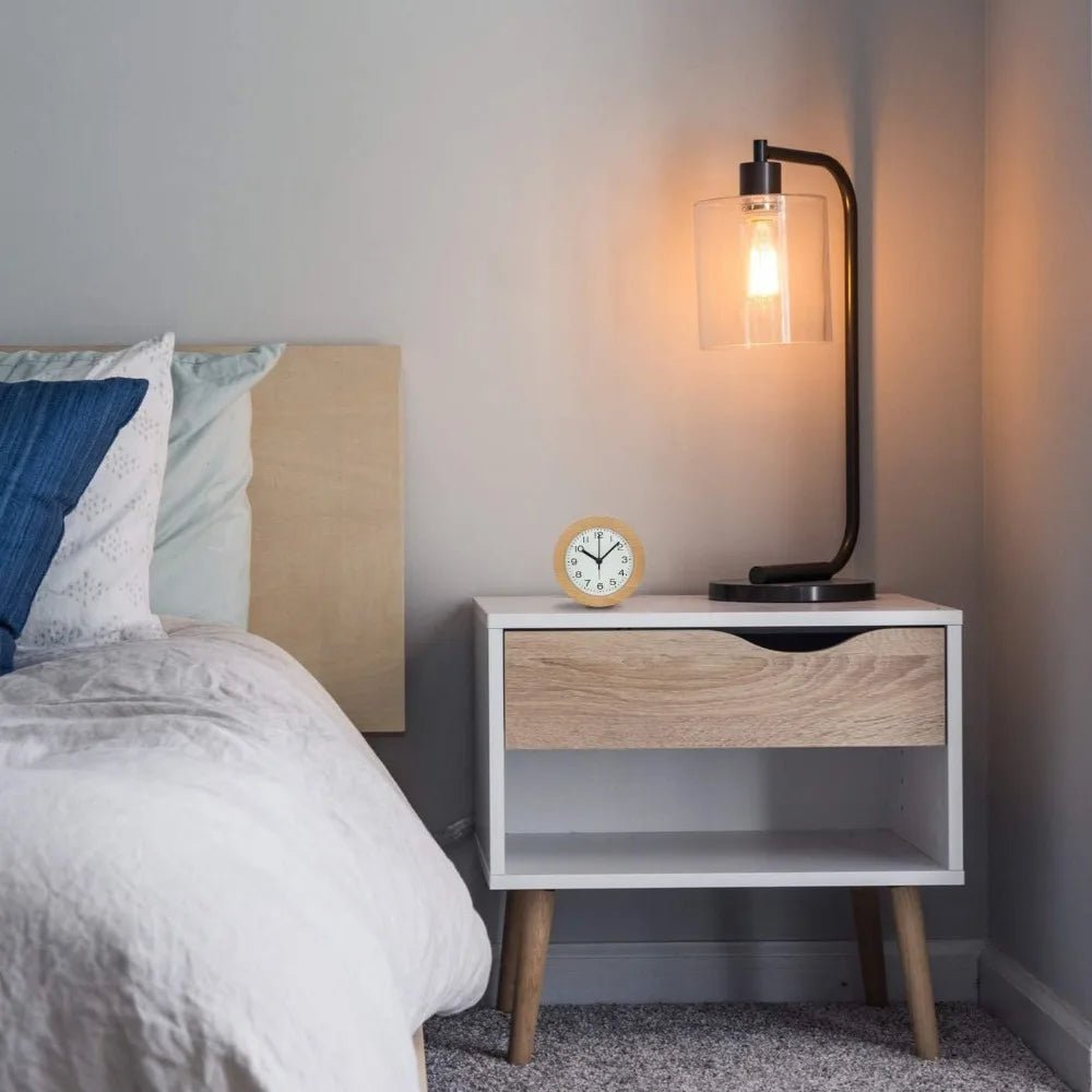 Silent Wood Analog Alarm Clock